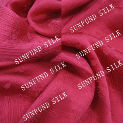 Silk Crinkle Jacquard Satin