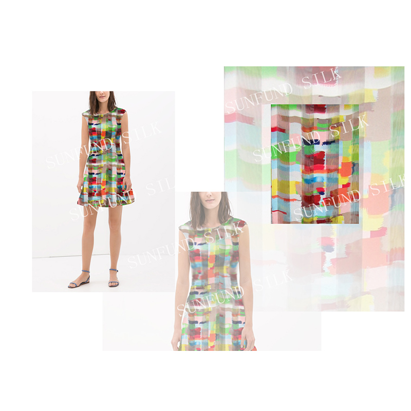 SILK JACQUARD STRIPE PRINTING
