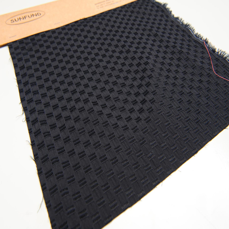 SILK COTTON JACQUARD STRETCH