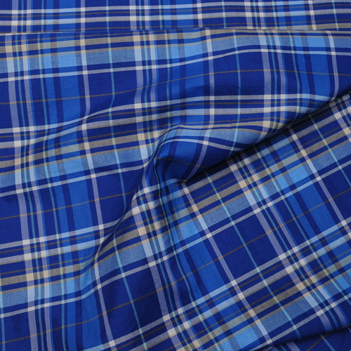 SF2-S3398 YARN DYED SILK COTTON CHECK