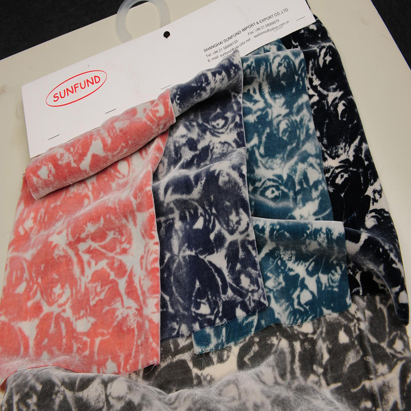 SF2-65111-64181 SILK VISCOSE VELVET PRINTING