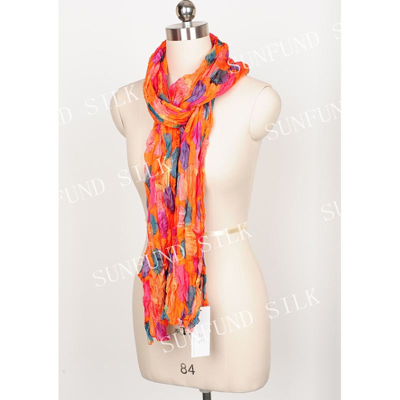 Silk printed scarf