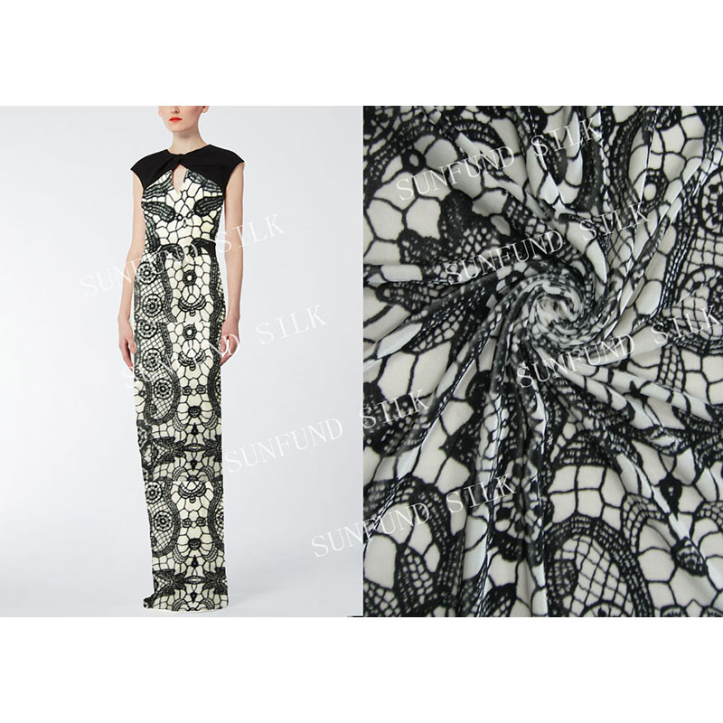 Silk viscose velvet printing