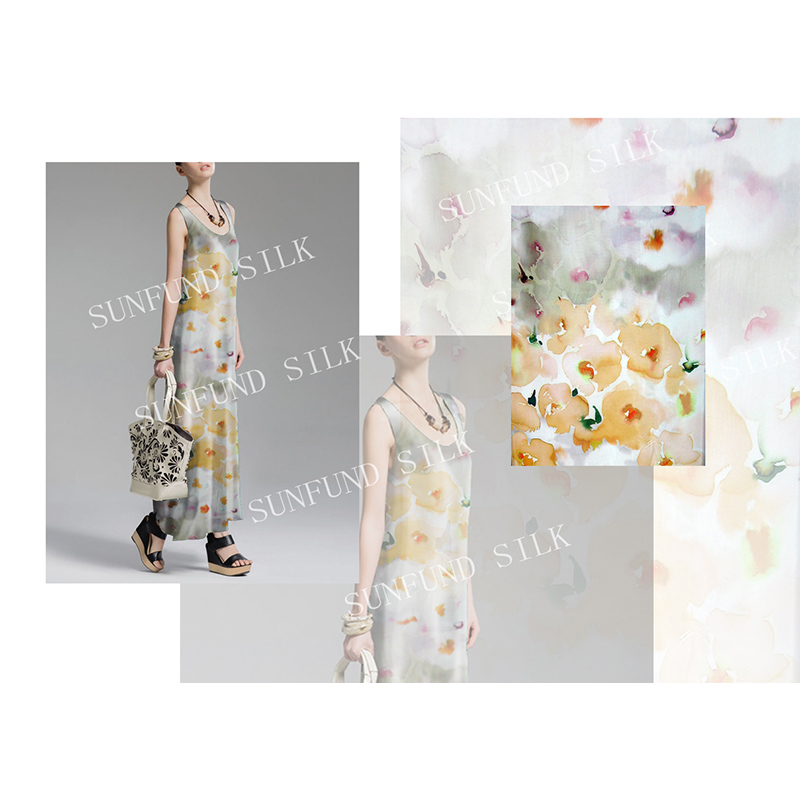 SILK VISCOSE PLAIN DIGITAL PRINT