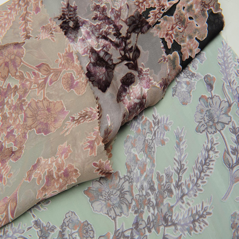 SF2-S2081JN191 SILK VISCOSE BURN OUT CHIFFON